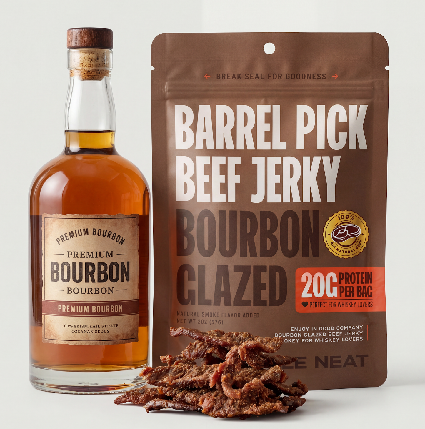 Double Neat - Bourbon Glazed Beef Jerky