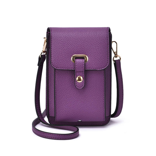 Mellow World - Septima Touch Screen Cell Phone Holder Crossbody: Purple