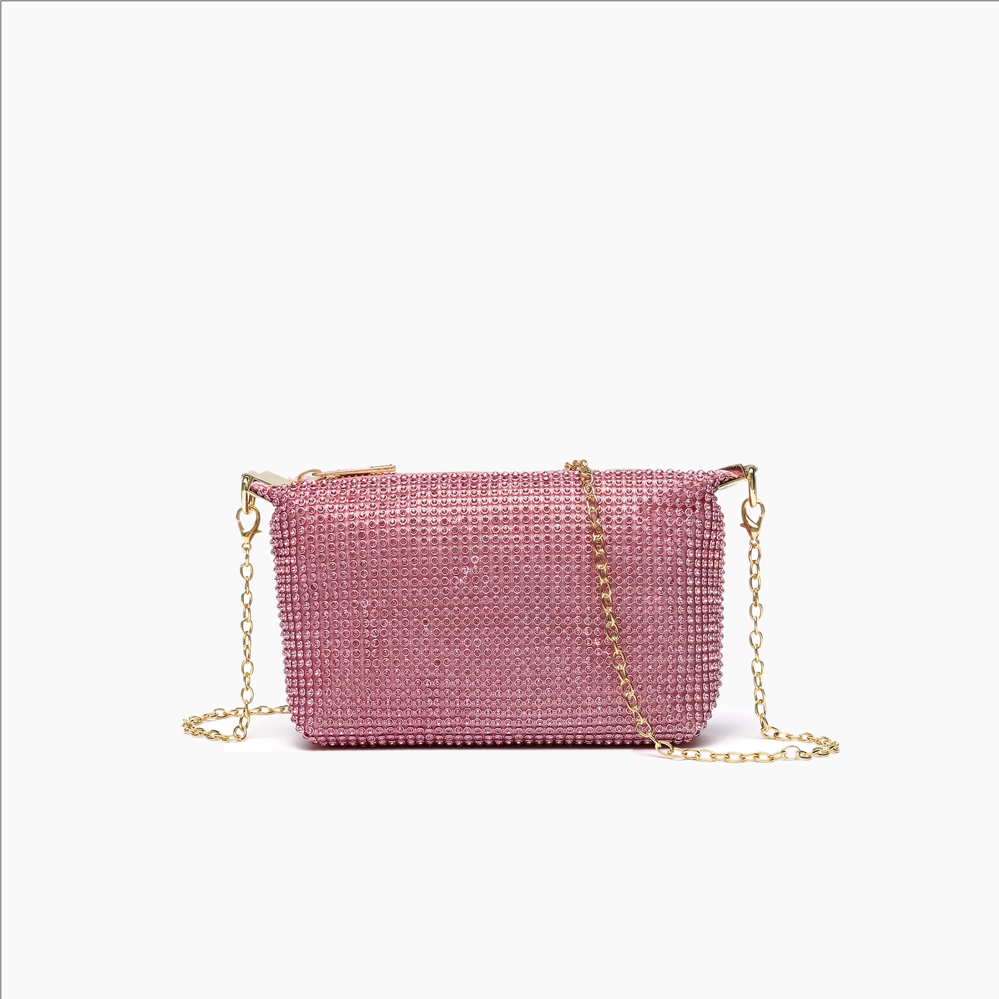 Like Dreams - Remy Rhinestone Multi Crossbody Clutch: Pink