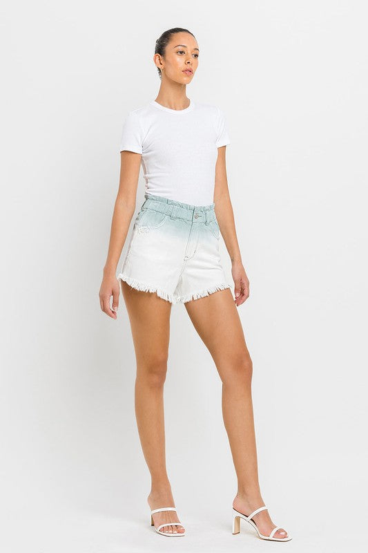 ONLINE ONLY! Super High Rise Paperbag Waistband Ombre Shorts