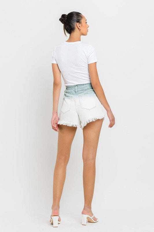 ONLINE ONLY! Super High Rise Paperbag Waistband Ombre Shorts