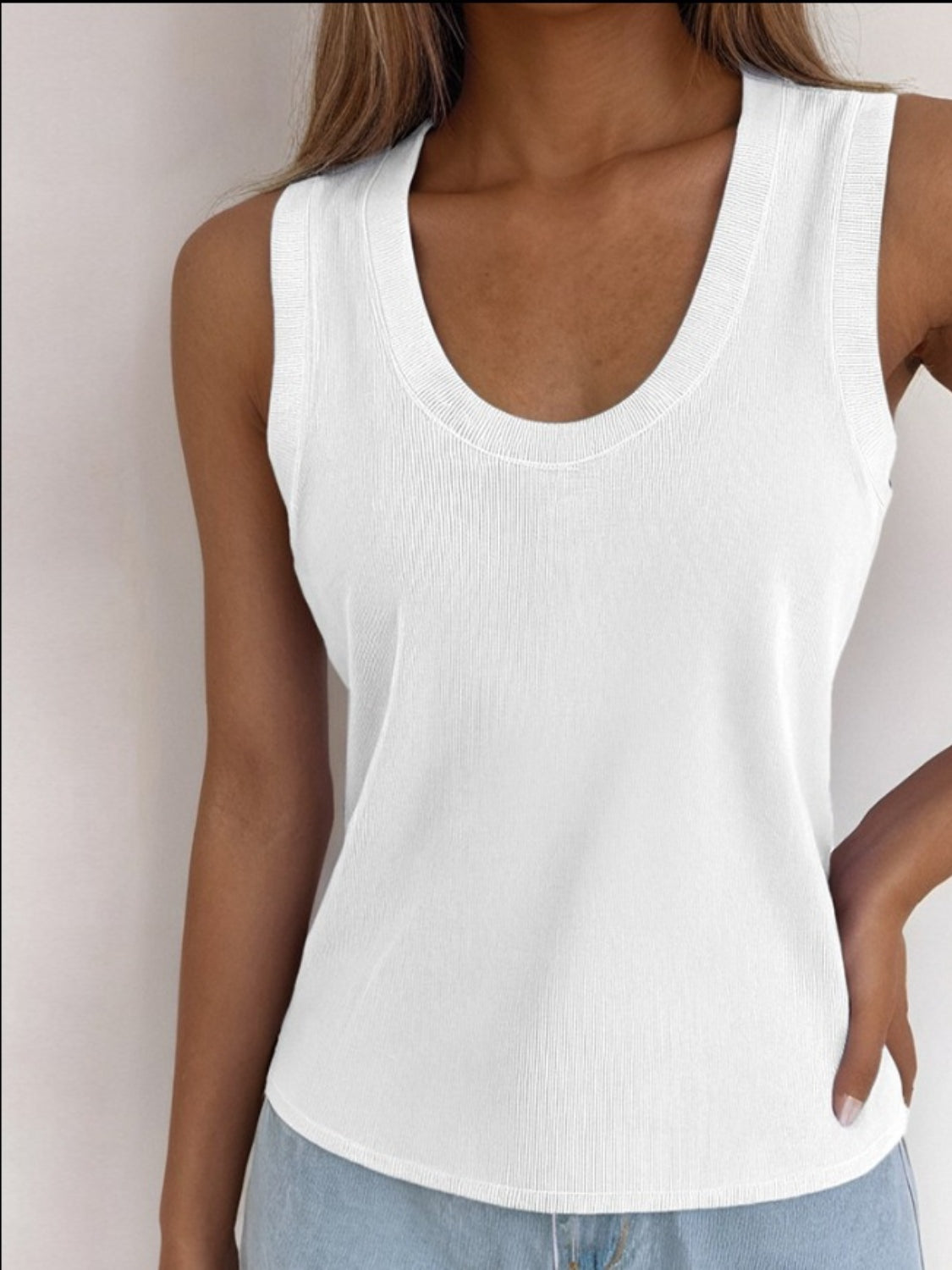 ONLINE ONLY! Solid Scoop Neck Tank