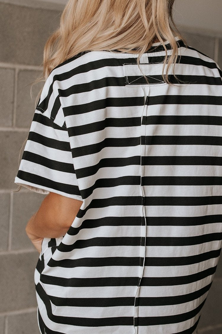 ONLINE ONLY! Ampersand Avenue Boyfriend Tee- Seeing Stripes