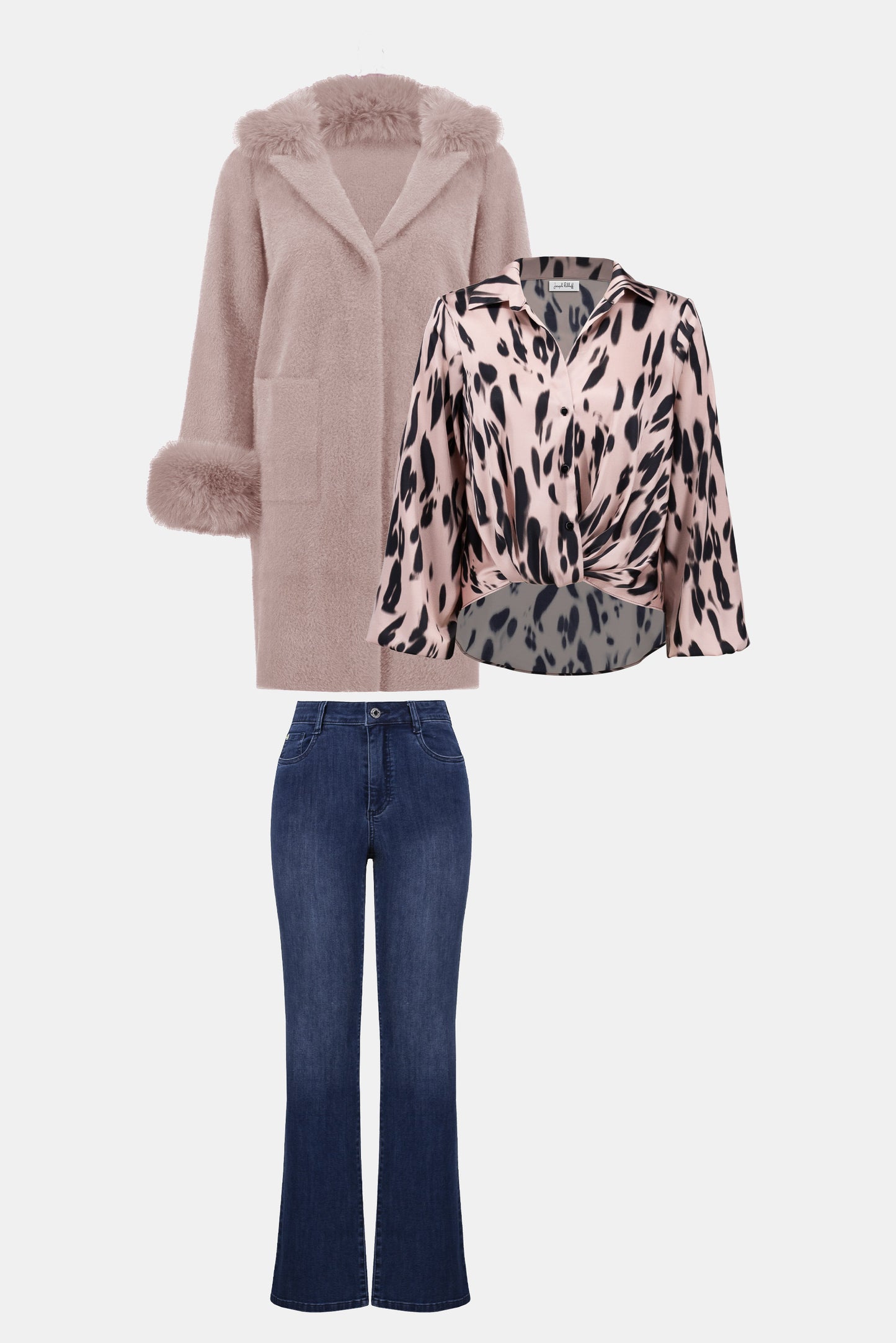 Recycled Satin Animal Print Draped Top