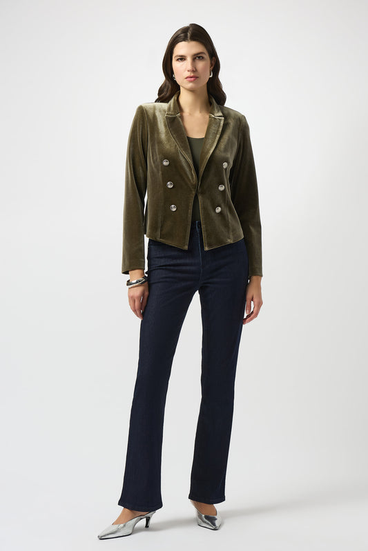 Joseph Ribkoff Velvet Knit Fitted Blazer