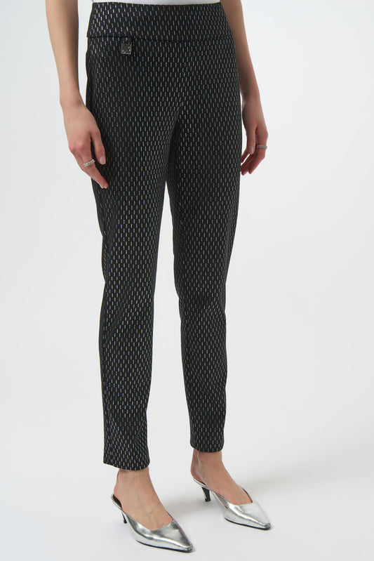 Foiled Heavy Knit Slim Fit Pants