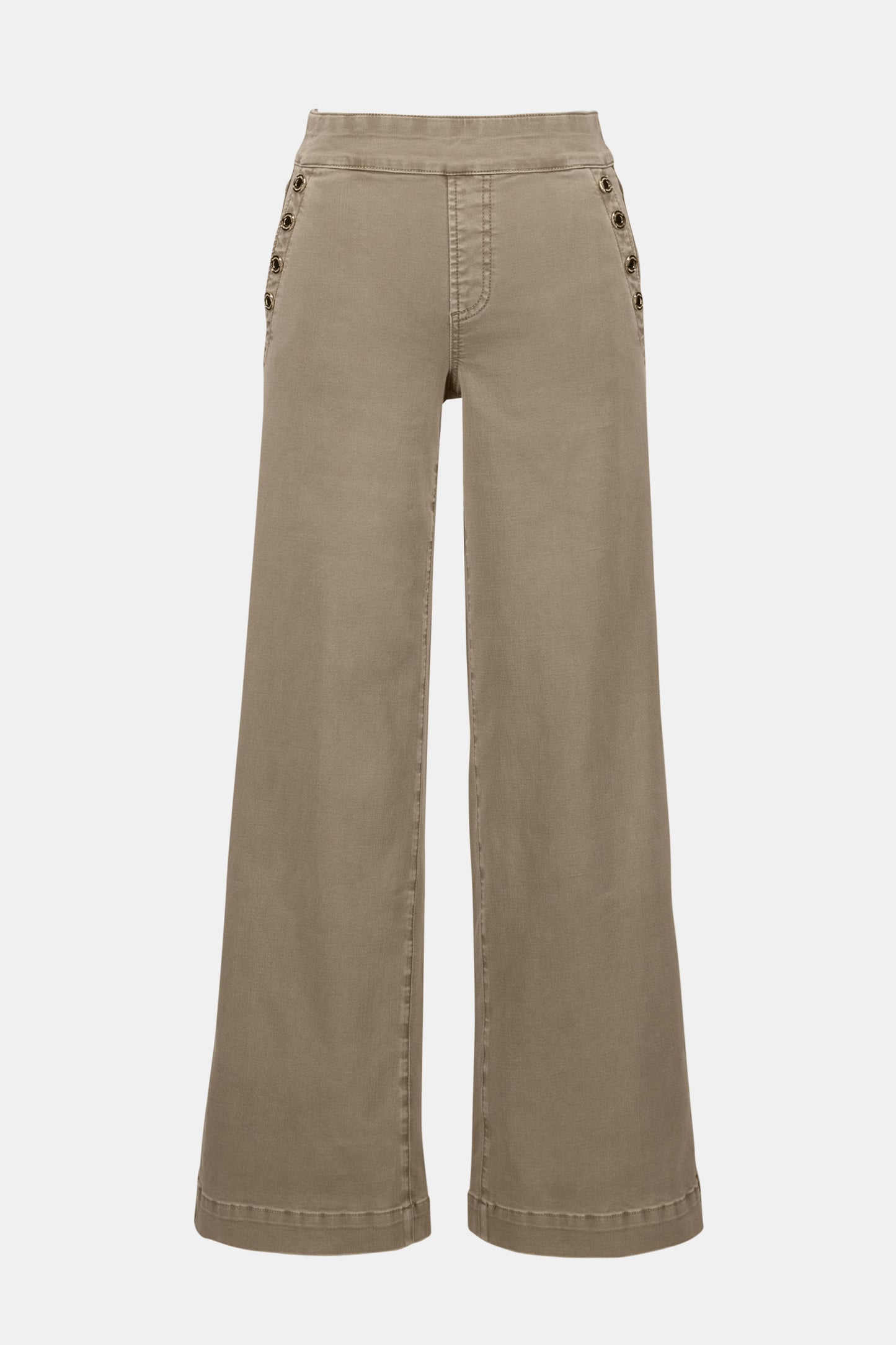 Classic Wide Leg Pull-On Jeans in Fawn