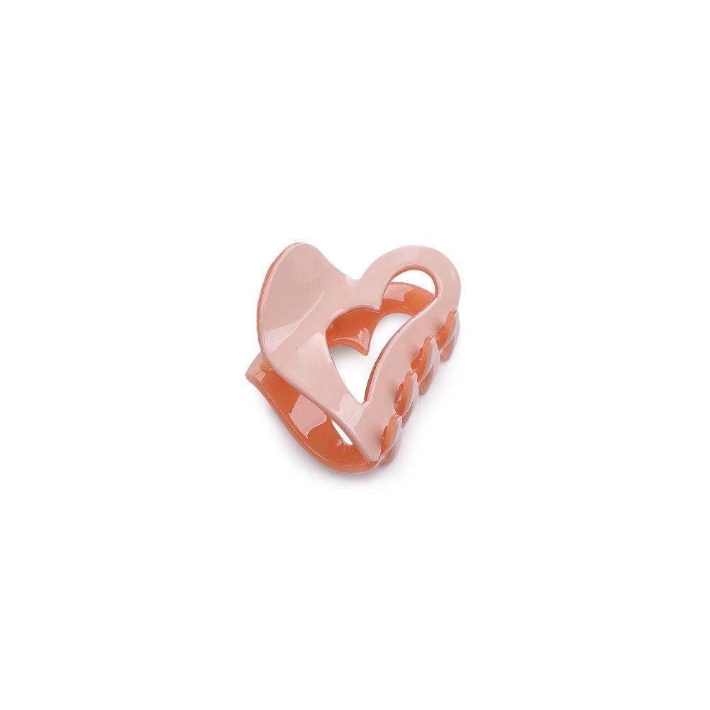 Heart Design Small Claw: Pink