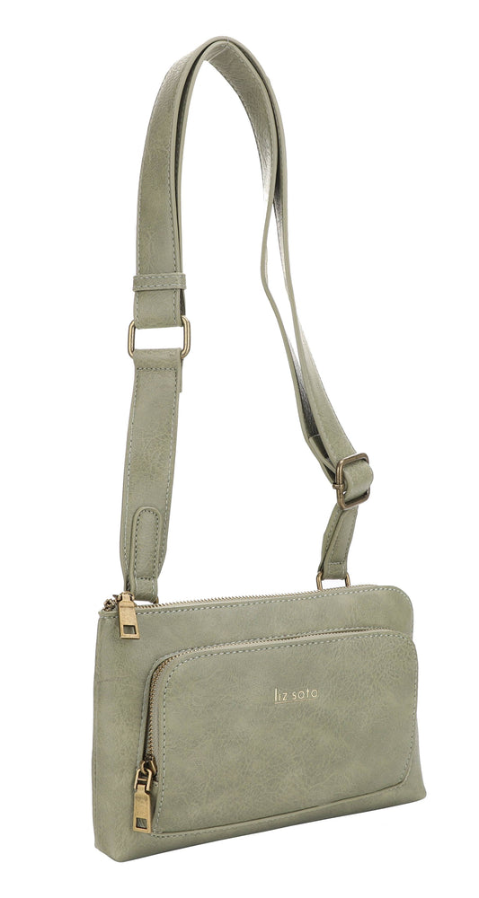 Liz Soto Handbags - Jenni cross body: Sage