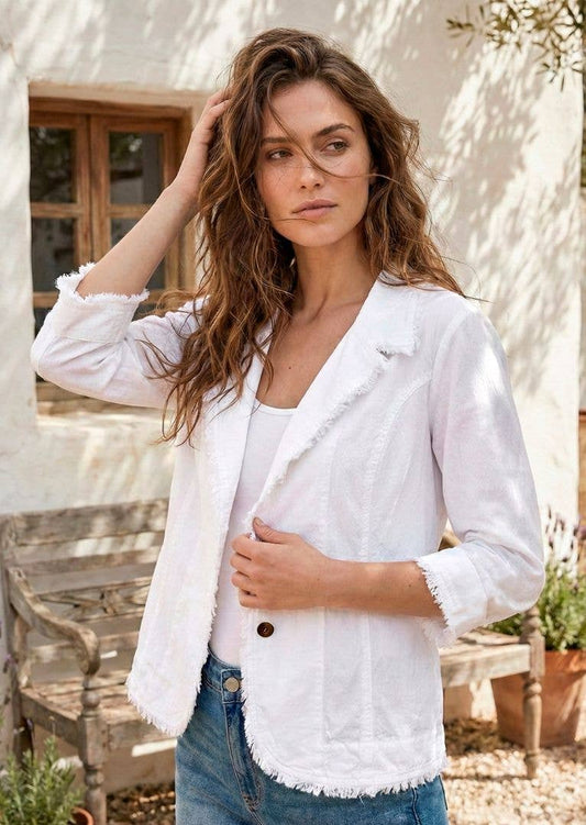 Gretty Zueger - Marizza Cotton Jacket: White