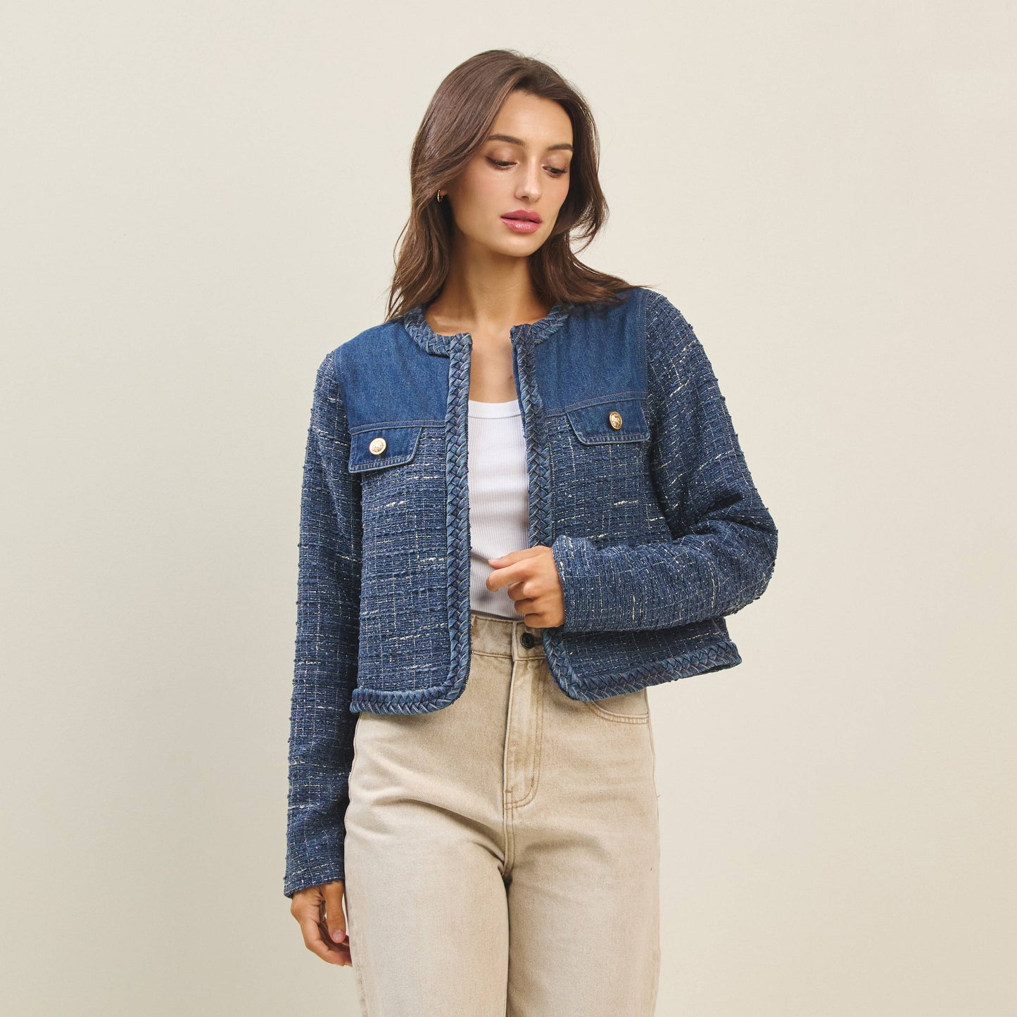 Able - Denim tweed jacket: Denim