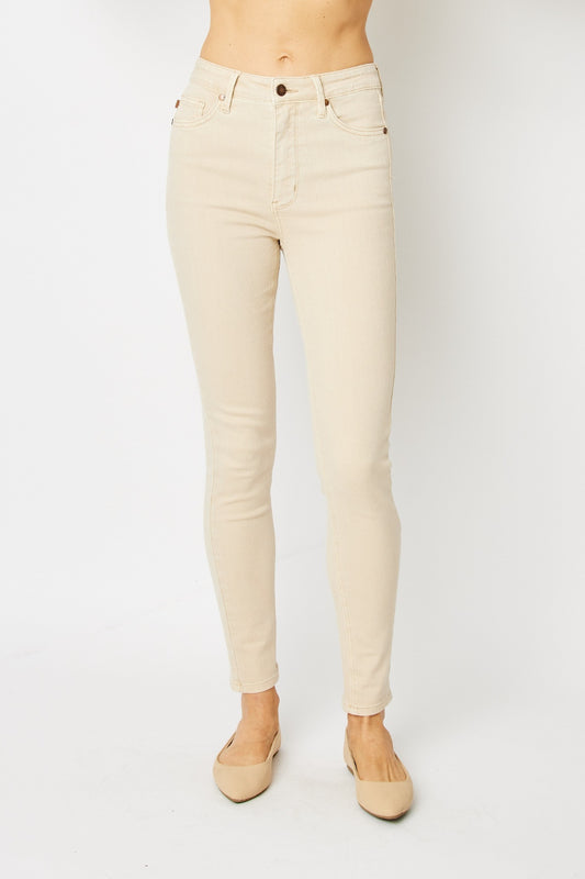 ONLINE ONLY! Judy Blue Full Size Garment Dyed Tummy Control Skinny Jeans