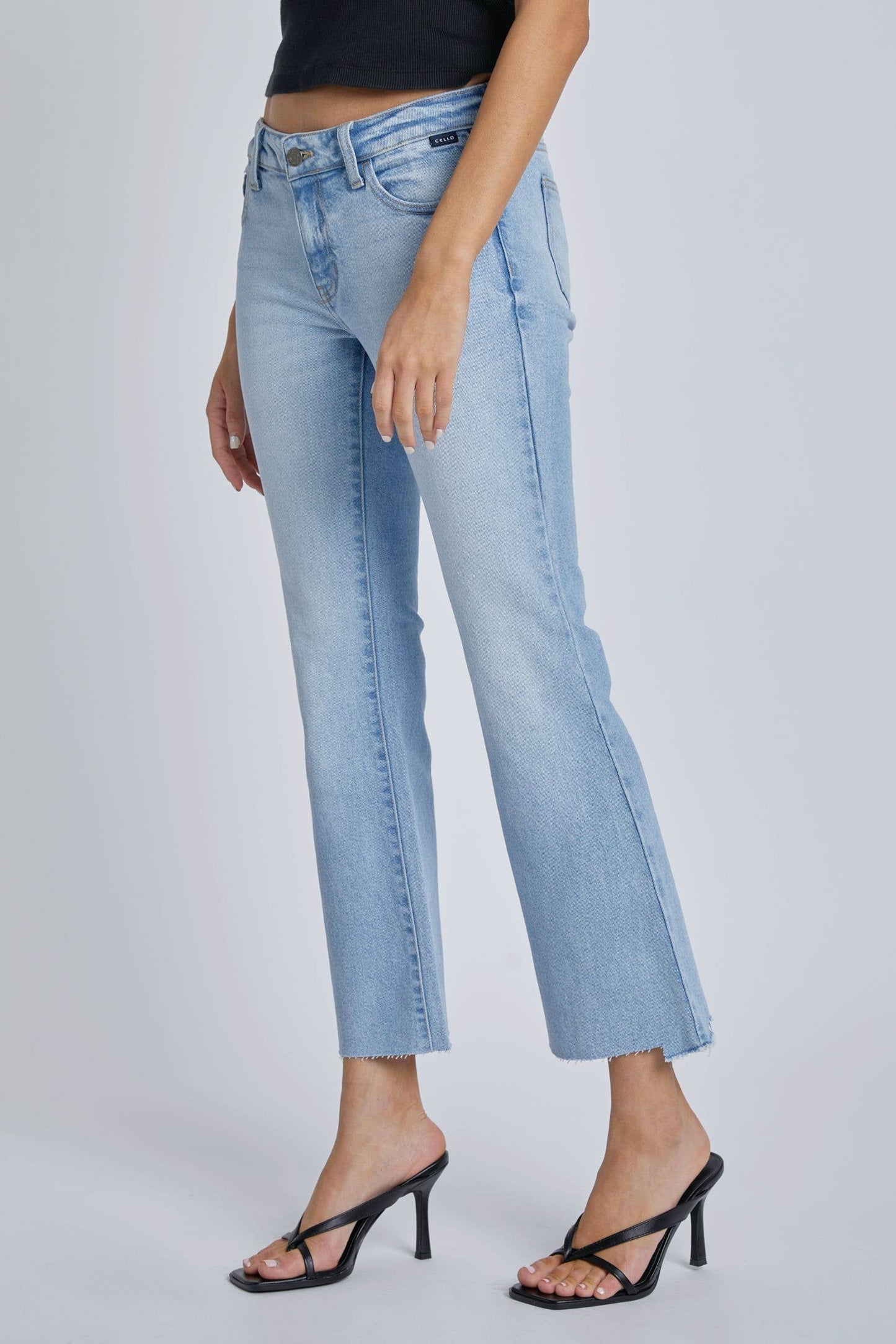 Cello Jeans - Western Mid rise crop flare