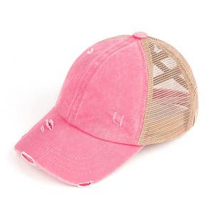 Funky Junque - Criss Cross Ponycap - Pink