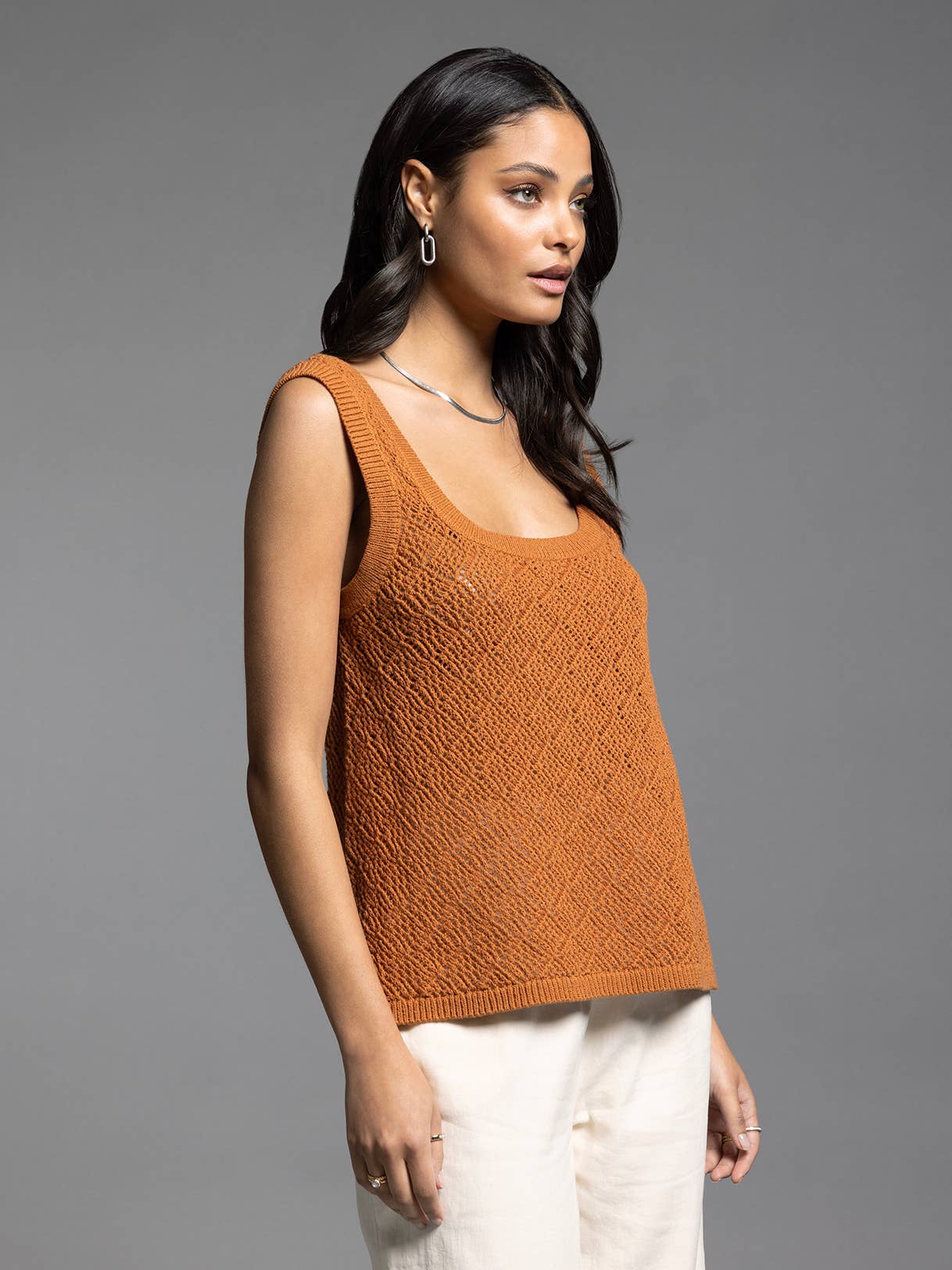Bailey Tank Top in Toasted Orange