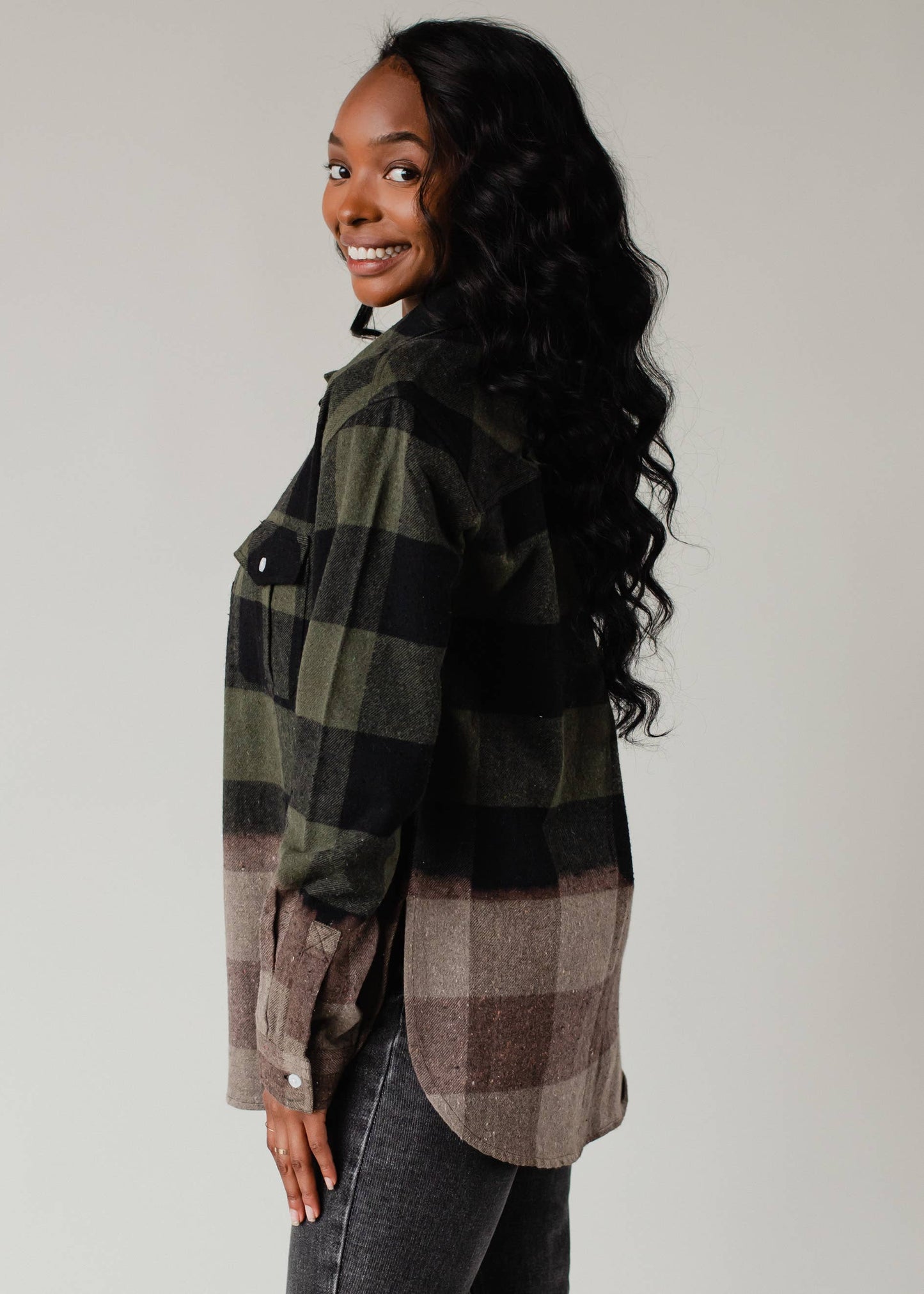 Panache Apparel Co. - Dk Green & Black Plaid Flannel