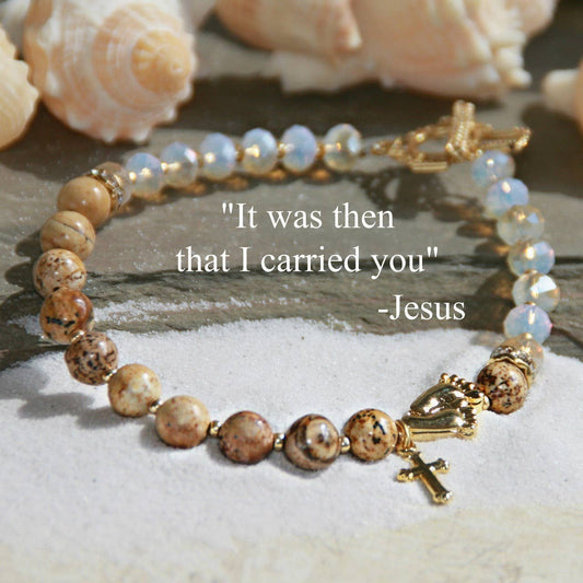 Inspirational Jewels316 - Footprints Scripture Bracelet