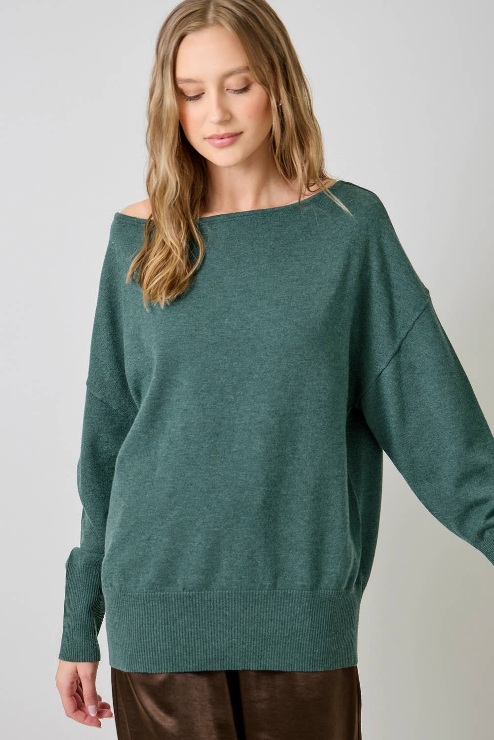 Mystree - Off Shoulder Sweater Top In Ivory