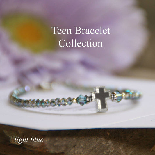 Inspirational Jewels316 - Teen Prayer Blue Crystal Bracelet
