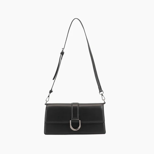 Like Dreams - Georgie East West Buckle Crossbody Bag: Black