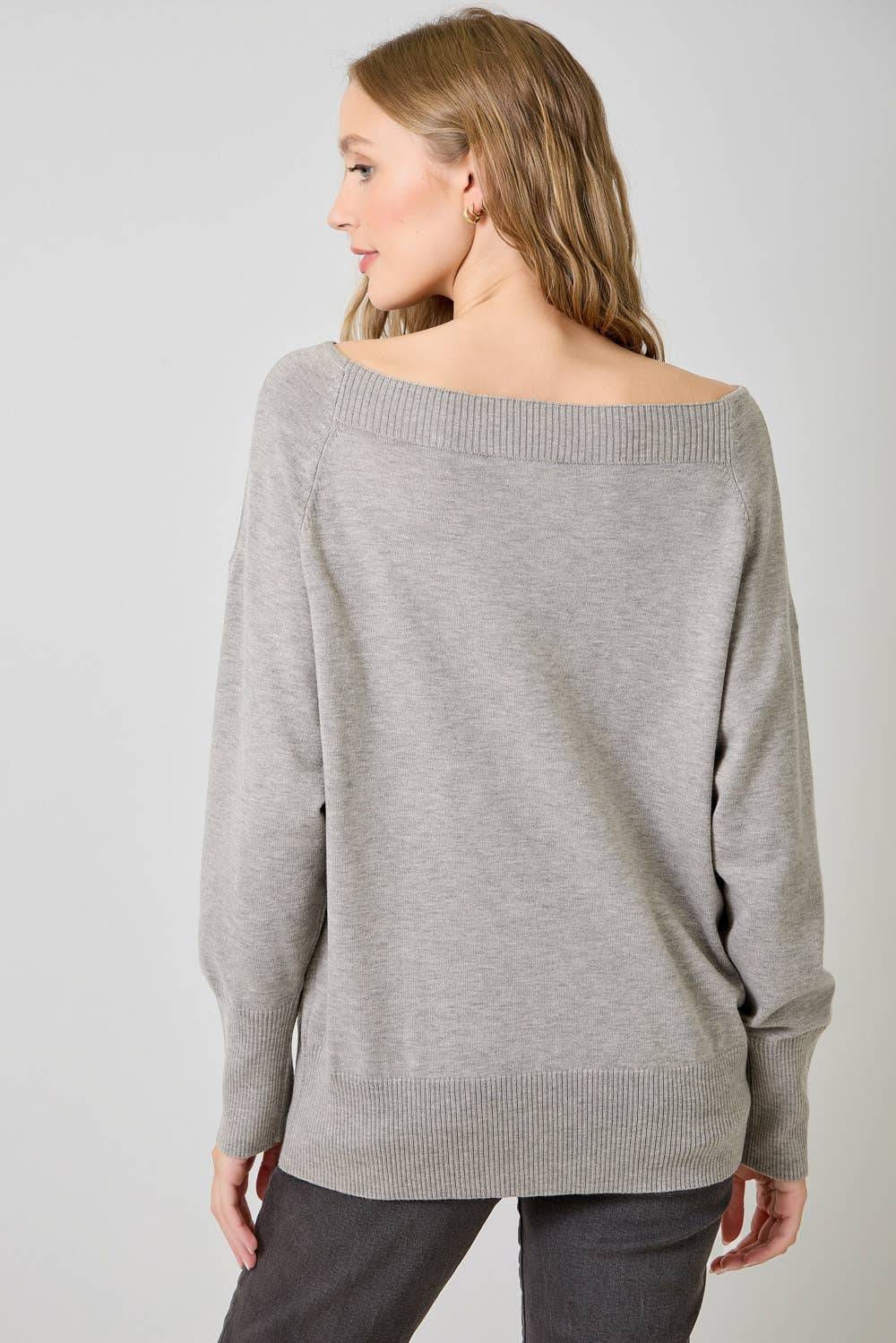 Mystree - Off Shoulder Sweater Top In Ivory