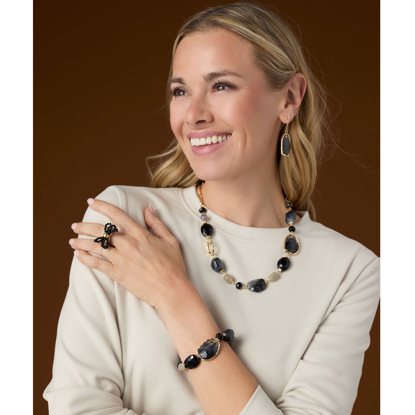 COCO + CARMEN - Dalilah Bracelet: Black / Stretch