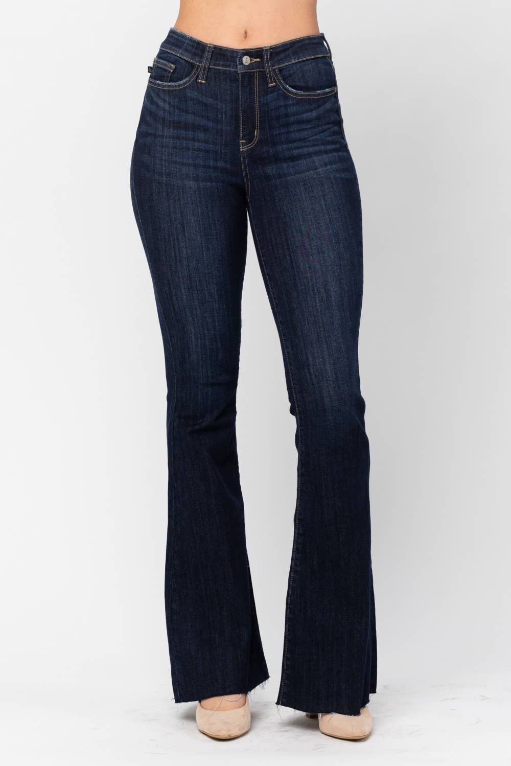 Judy Blue Jeans - High Waisted Raw Hem Flare