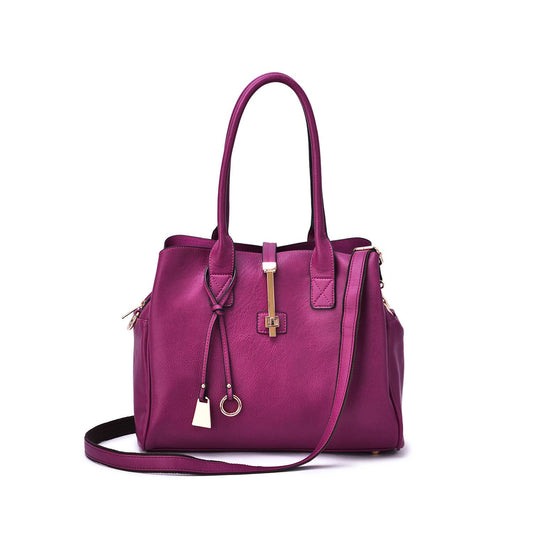 Mellow World - Jasmine Structured 3-Compartment Satchel: Plum