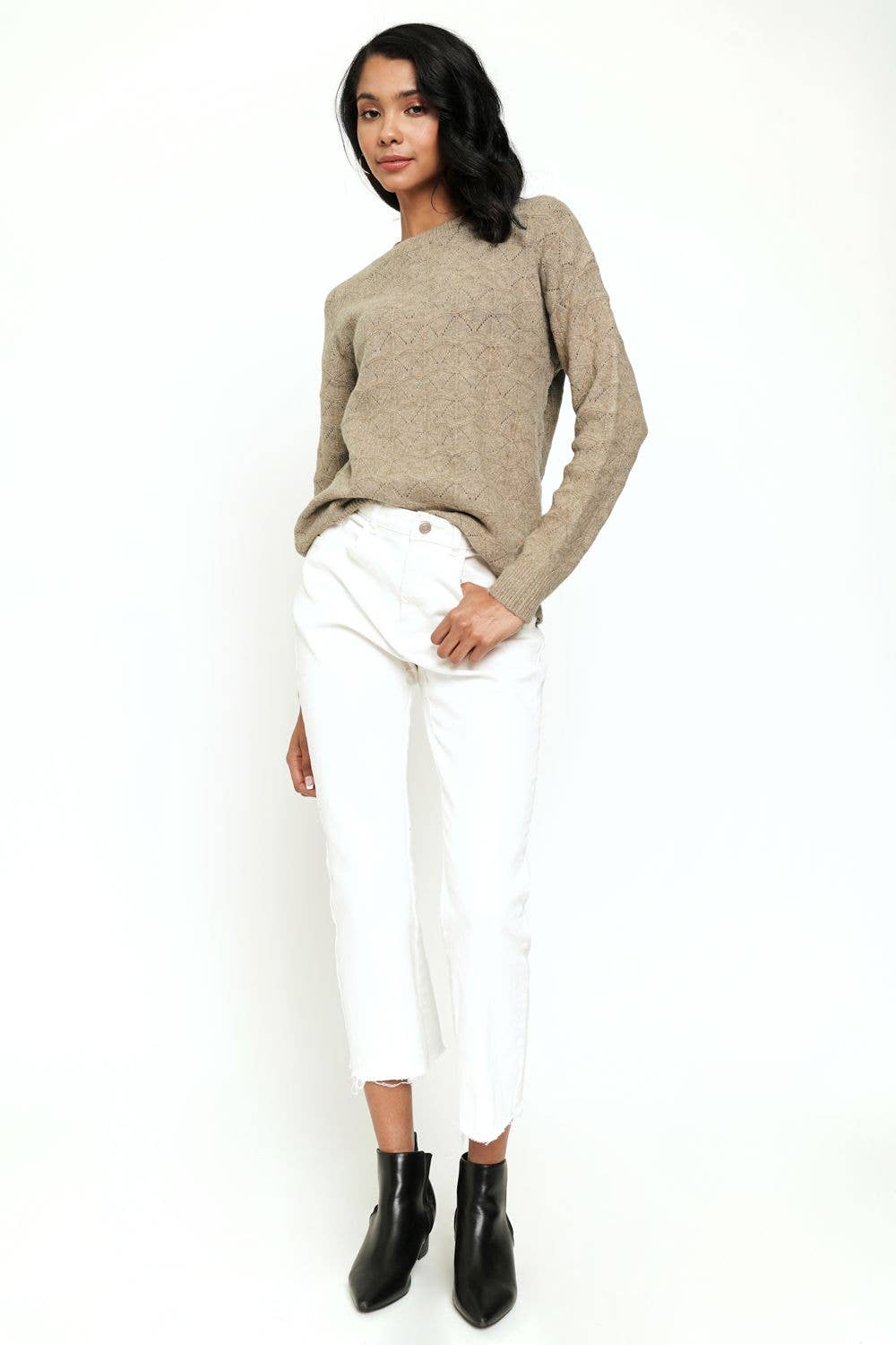 Mystree - Soft Pullover Sweater: Cocoa