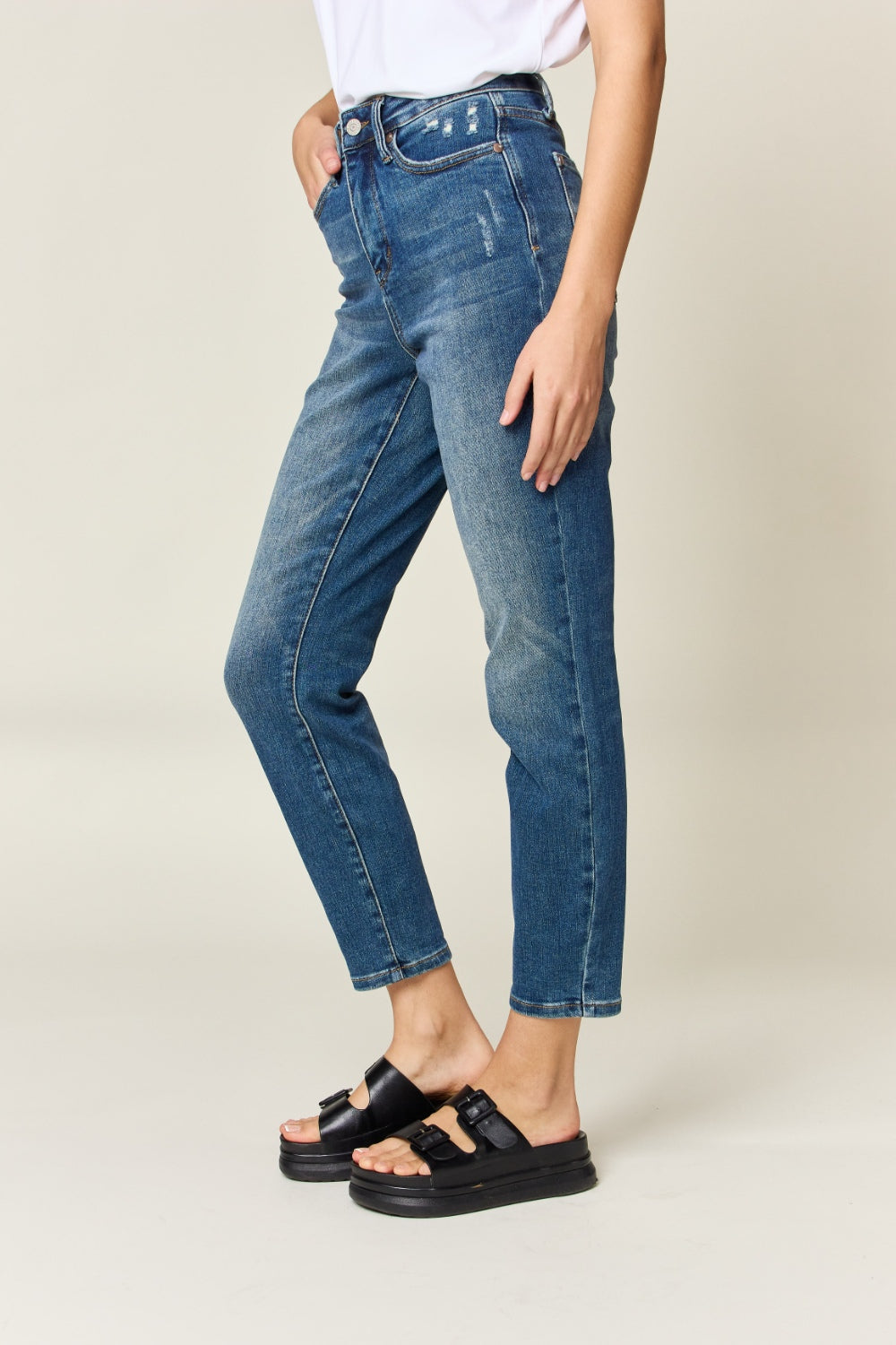 ONLINE ONLY! Judy Blue Full Size Tummy Control High Waist Slim Jeans