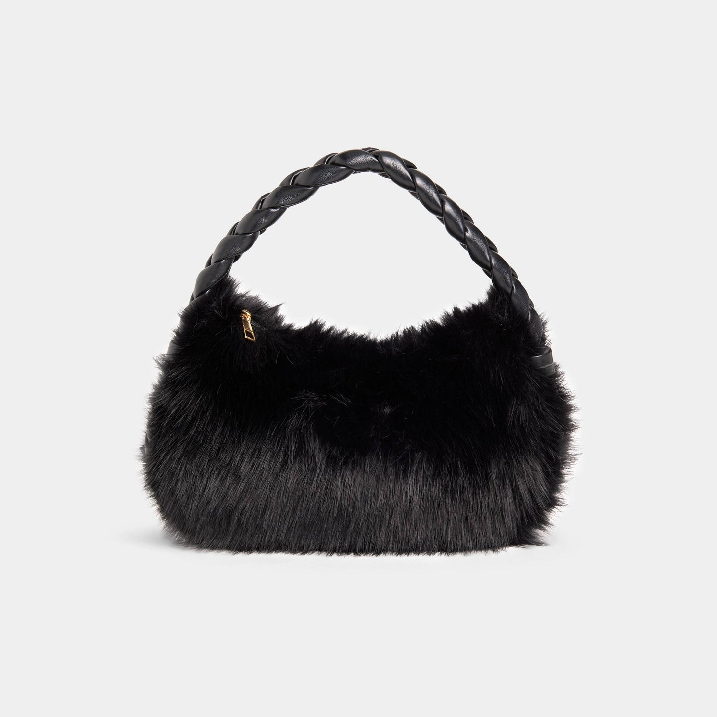 COCO + CARMEN - Gia Faux Fur Mini Tote: Black