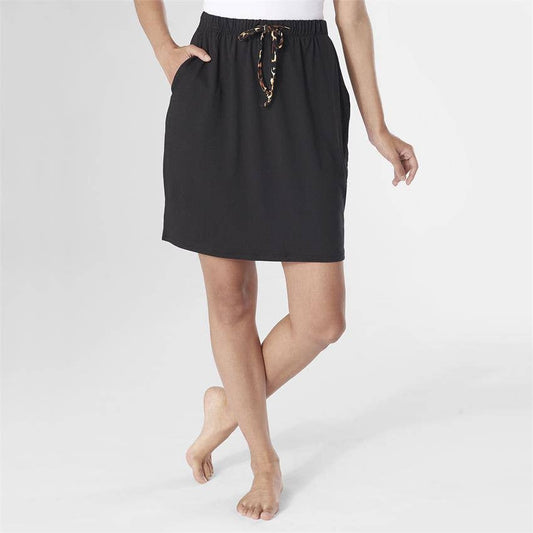 COCO + CARMEN - Rosie Animal Tie Waist Skirt: Black