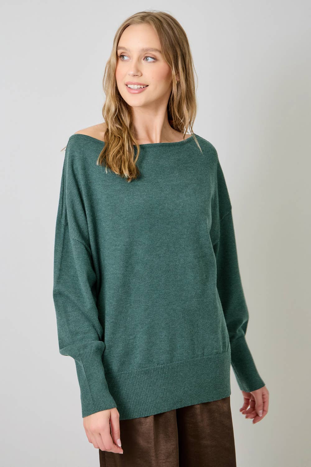 Mystree - Off Shoulder Sweater Top In Ivory