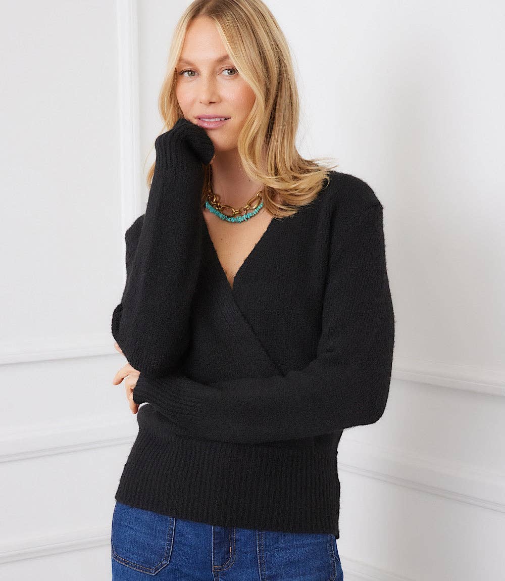 Karen Kane - Wrap Sweater in Black