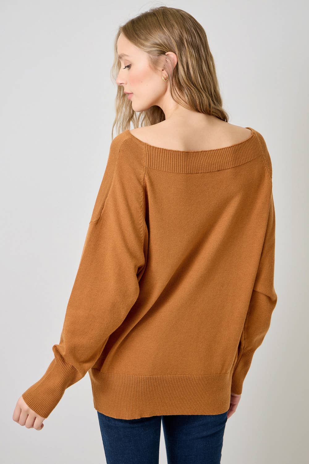 Mystree - Off Shoulder Sweater Top In Ivory