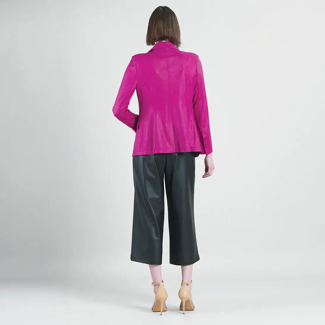 Clara Sunwoo - JK124 - Liquid Leather ™ Signature Pocket Blazer: Black / S
