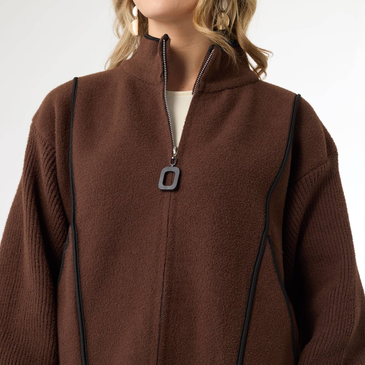 COCO + CARMEN - Harvey Soft Brushed Shacket: Chocolate