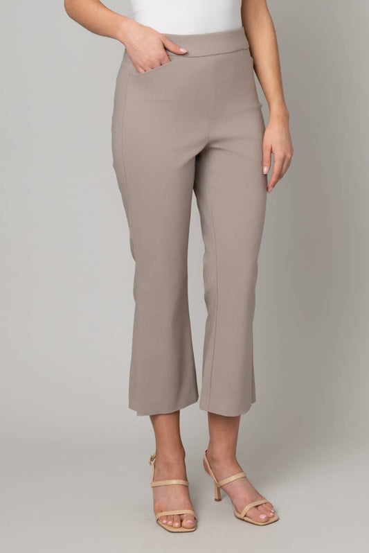 Pine Apparel - Pull On Millennium Cropped Flare Pant: Summer Straw