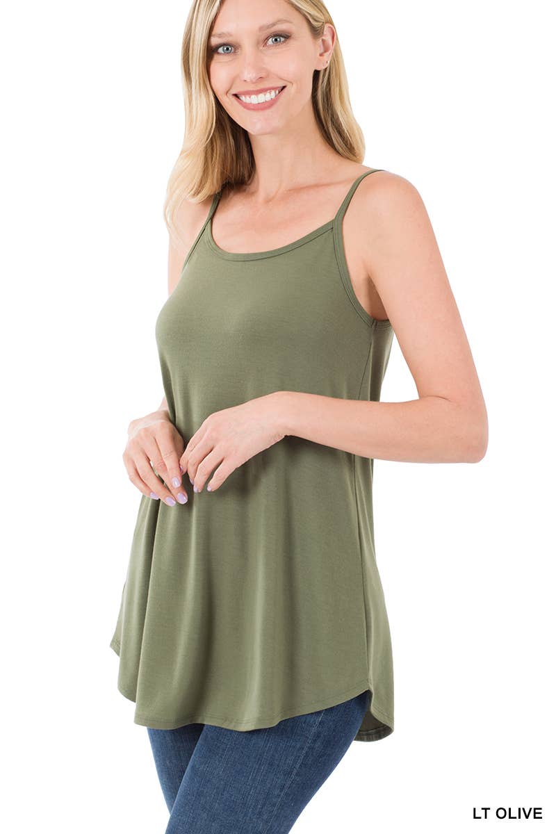 Front And Back Reversible Spaghetti Cami Multiple Colors