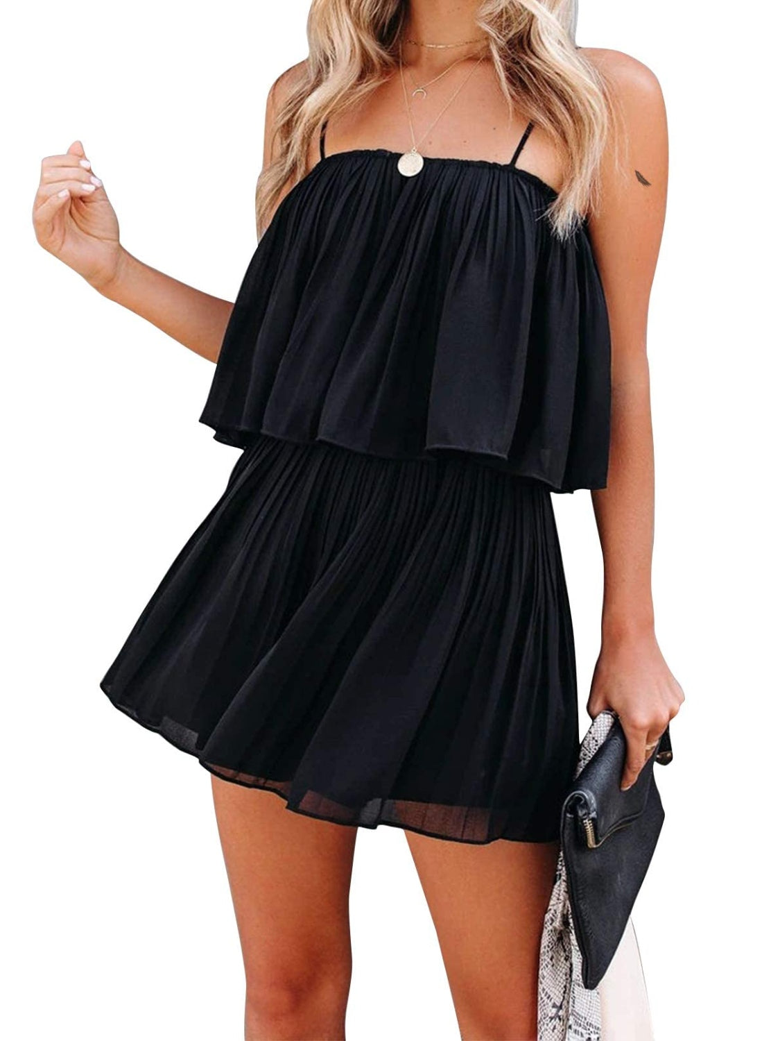 ONLINE ONLY! Ruched Spaghetti Strap Romper