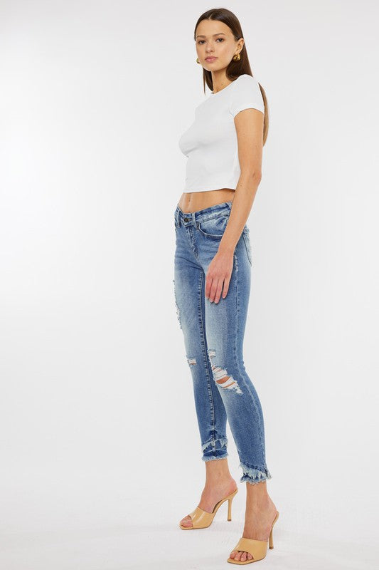 ONLINE ONLY!  Mid Rise Ankle Skinny Jeans Kan Can USA