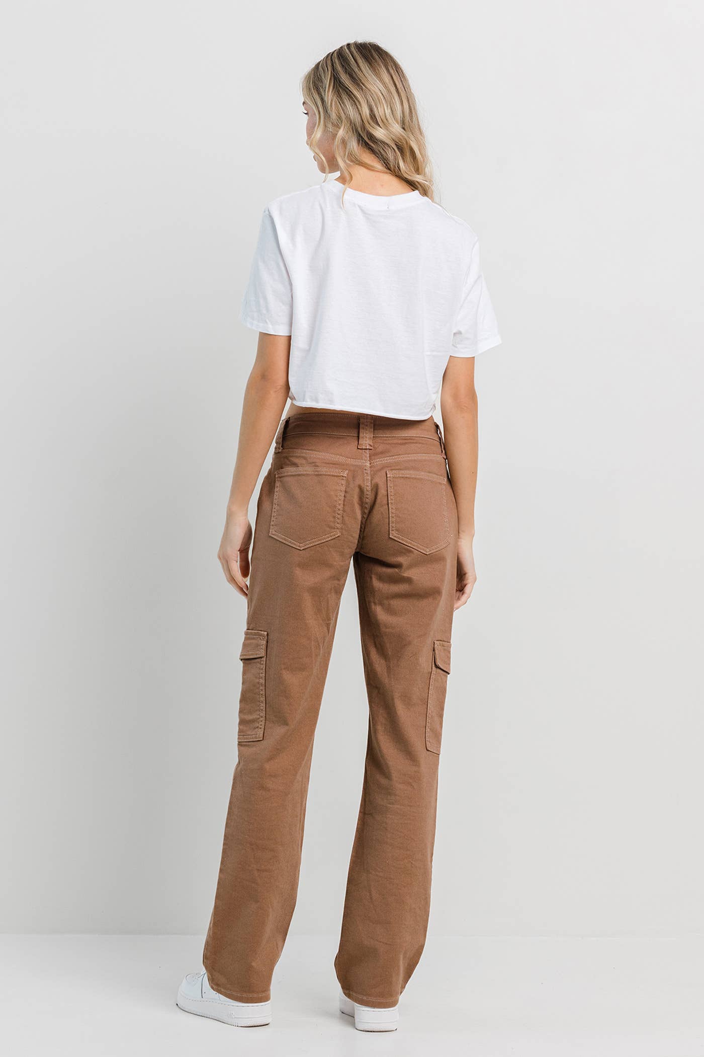 Jelly Jeans - Taupe Straight Cargo Pants: Taupe in Straight leg