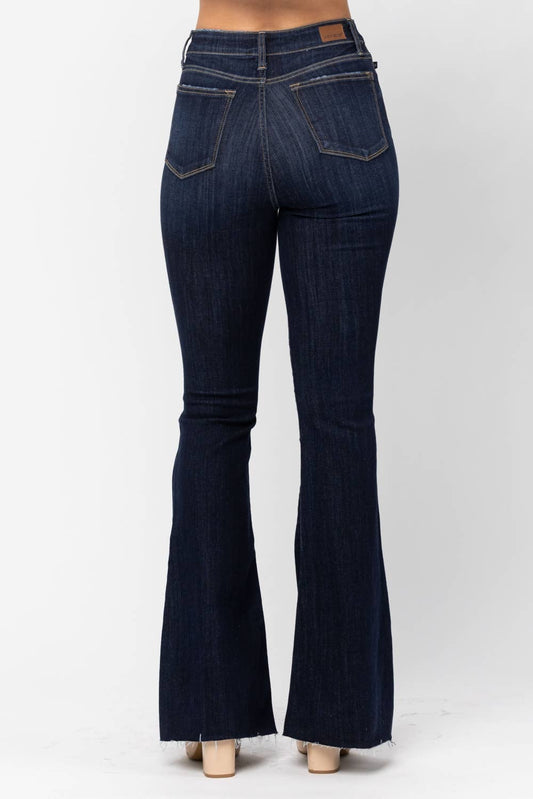 Judy Blue Jeans - High Waisted Raw Hem Flare