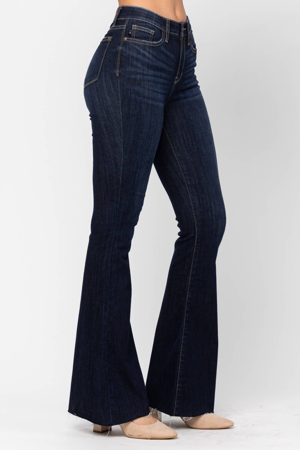 Judy Blue Jeans - High Waisted Raw Hem Flare