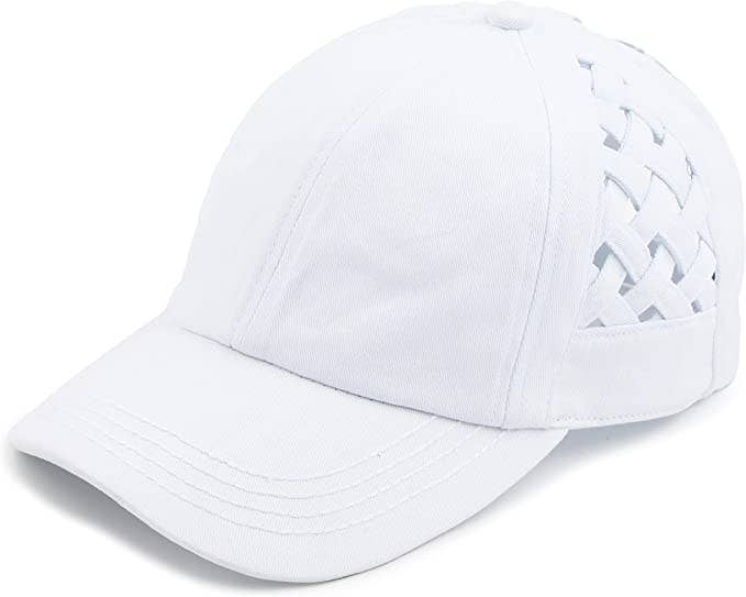 Funky Junque - Criss Cross Ponycap - White Basketweave