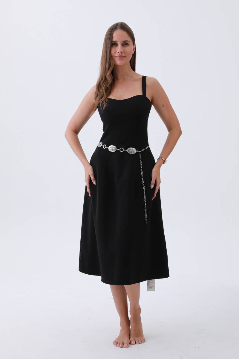 Leto Accessories - Western Chain Belt – Interlocking Oval & O-Ring Design: Autique Gold