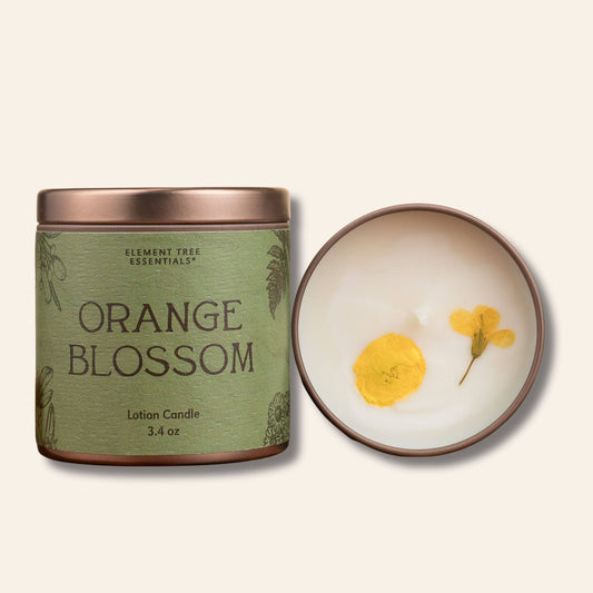 Element Tree Essentials - Orange Blossom Lotion Candle: 3.4 oz. bronze tin