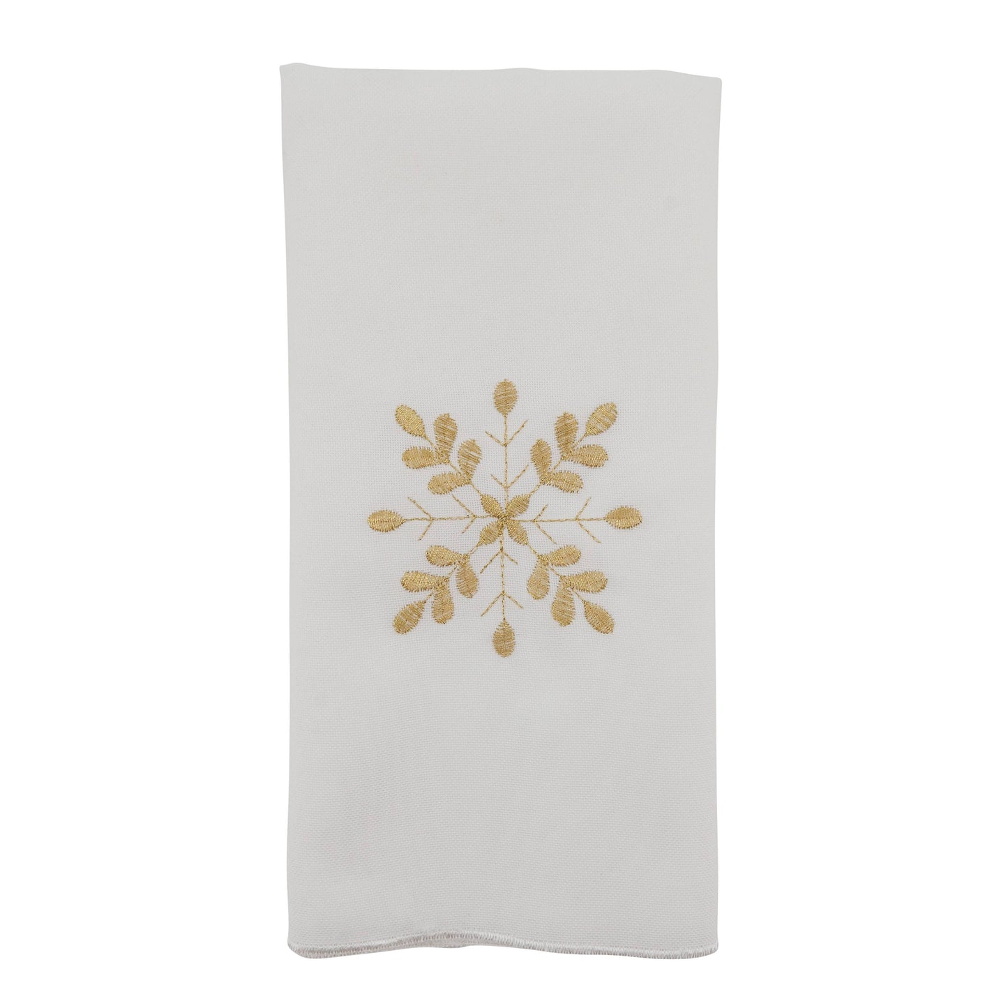 Saro Lifestyle - Snowflake Napkin: Ivory / 20"