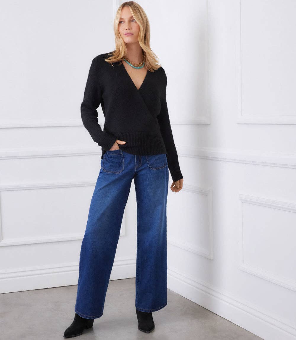 Karen Kane - Wrap Sweater in Black