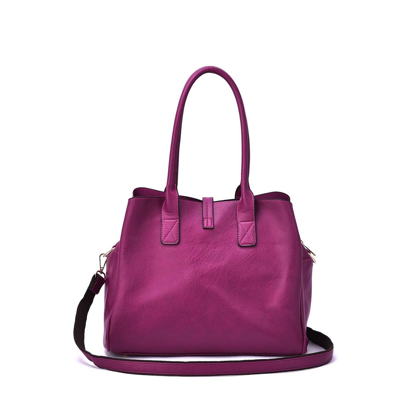 Mellow World - Jasmine Structured 3-Compartment Satchel: Plum